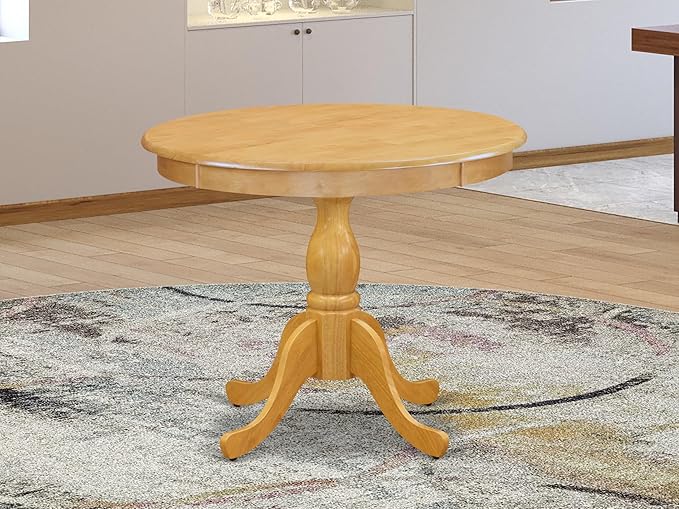 East West Furniture AMT-OAK-TP Antique Kitchen Dining Table - Image 2