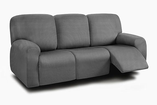 ULTICOR 8-Pieces Recliner Sofa Covers, Yarn Dyed Stretch Reclining Couch Covers by ULTICOR