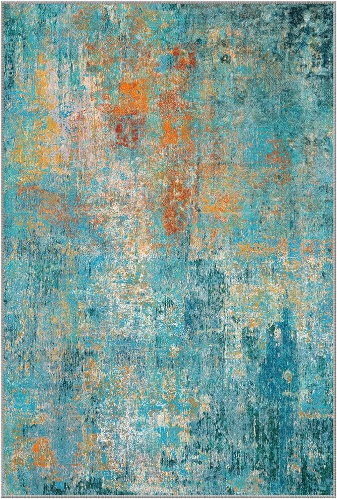 RELEANY Washable Area Rugs 7'x9' Non-Slip Modern Abstract Soft - Image 10