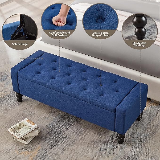 50" W Storage Ottoman Bench - Image 4