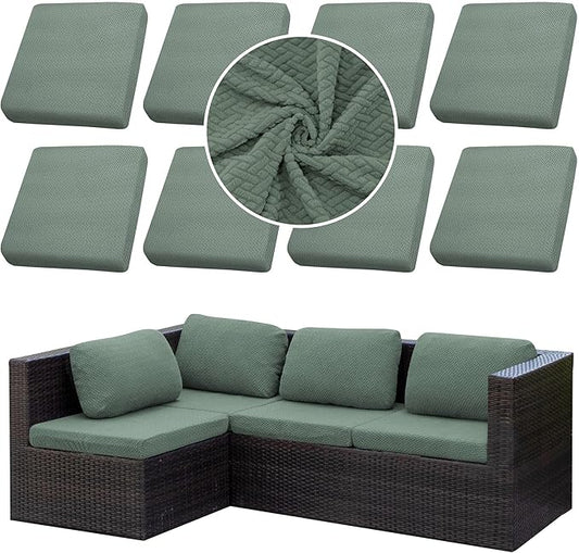Outdoor Cushion Covers Set, Replacement by SUKAIKEQA