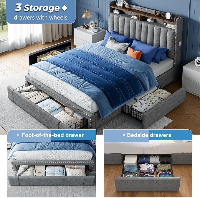 EnHomee Full Size Bed Frame - Image 4