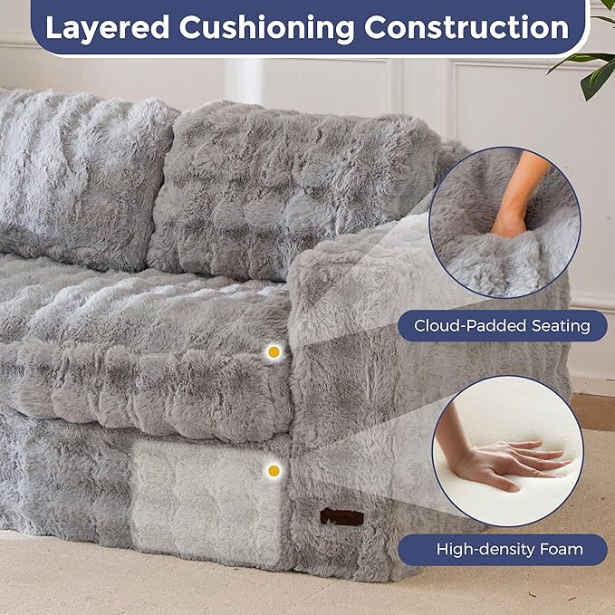 MAXYOYO Loveseat Sofa for Living Room, Small Sofa Couch Tufted Boneless Couch - Image 5
