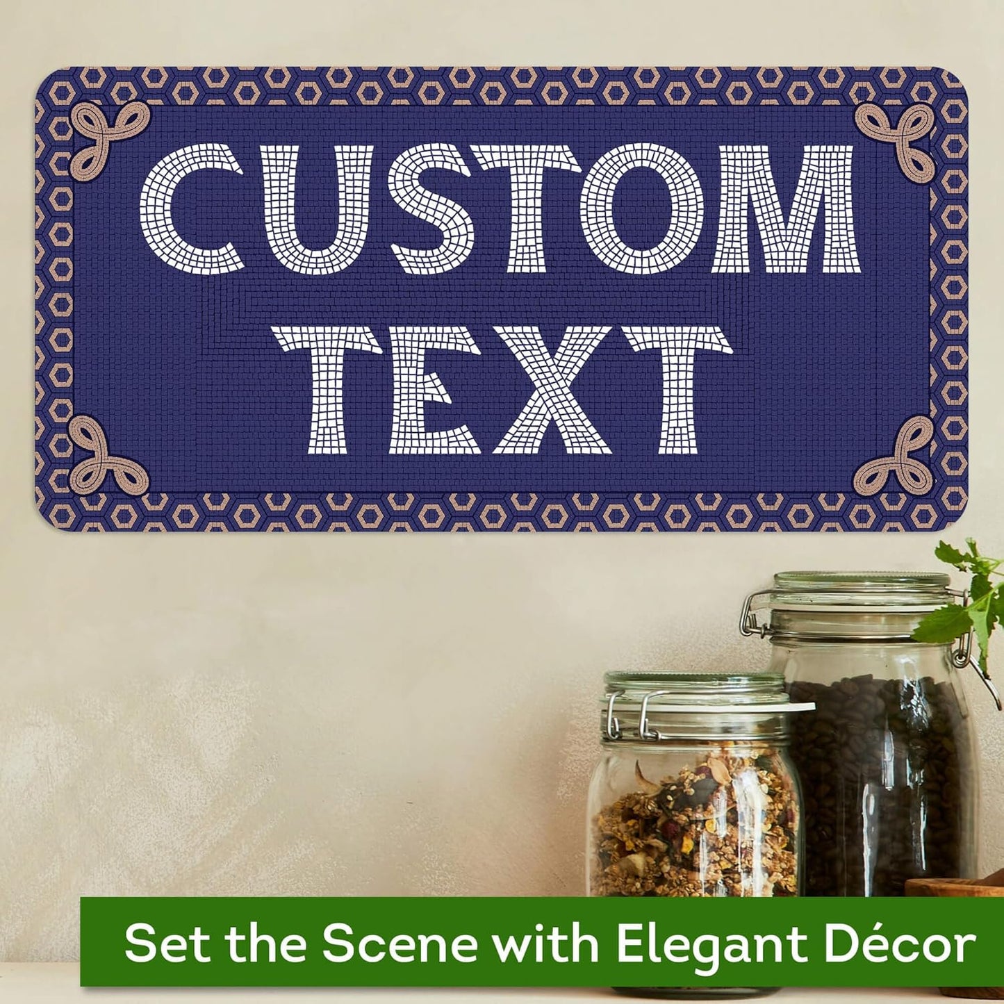 Custom Sign, Custom Street Sign, 11 Font Colors, 13 Font Styles, 4 Hole Options, 22 Sizes, 6x12 Inches, Rust Free DiBound, Fade Resistant, Made in USA by My Sign Center (Fauxsaic 1)