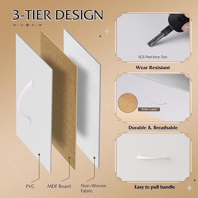WLIVE Fabric Dresser for Bedroom, Tall Dresser - Image 6