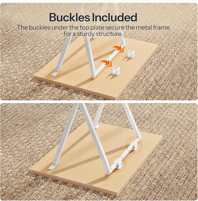 HOOBRO Folding TV Tray Tables, Industrial Snack Tables - Image 9