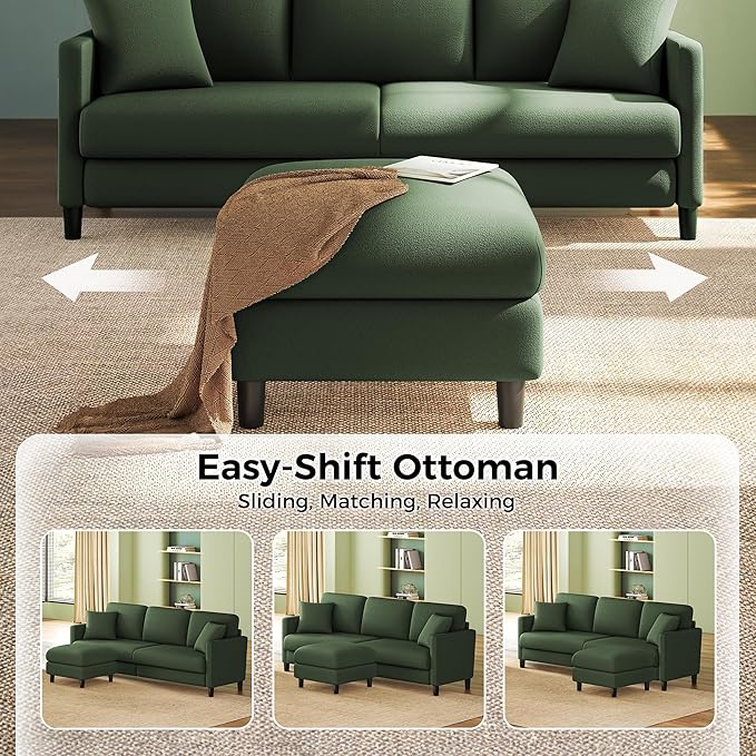 Welzona 83" Couches for Living Room, Teddy Sofa Couch - Image 2