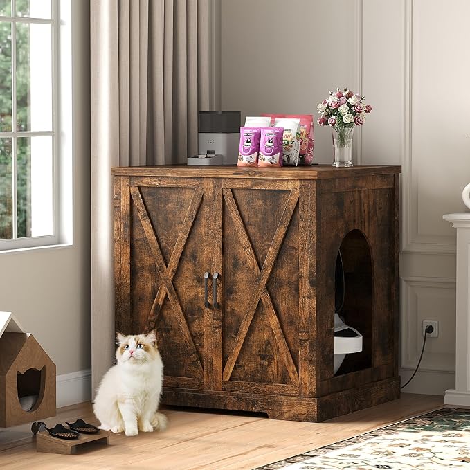 Heybly Litter Box Enclosure, Large Robot Cabinet - Image 2