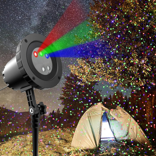 Christmas Laser Lights Projector Outdoor, AIRIVO 3 Color Motion Firefly Lights Projector, Moving Red, Green and Blue Star Light Waterproof with Remote Control for Garden,Home, Landscape