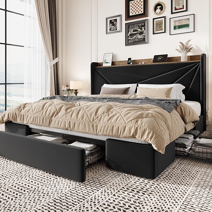 SHA CERLIN King Size Bed Frame by SHACERLIN
