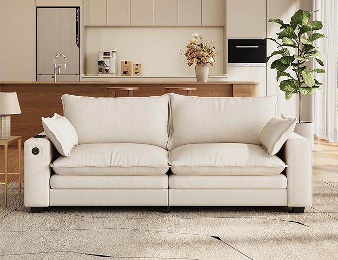 MapleGrace 80" Cloud Loveseat Sofa - Image 10