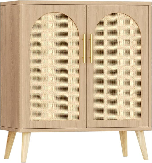 15.7"D Rattan Buffet Sideboard Cabinet by Keehusux