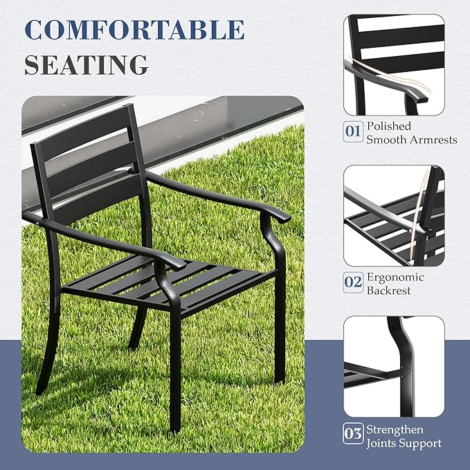 HOMREST 7 Piece Outdoor Patio Dining Set - Image 8