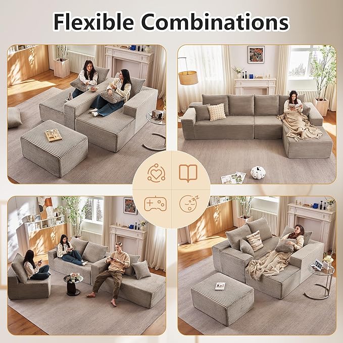 135" Cloud Sectional Couch - Image 3