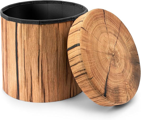 Sorbus Tree Stump Stool, Toy Storage Ottoman 15 Inch Fake tree stumps Log Stool by Sorbus