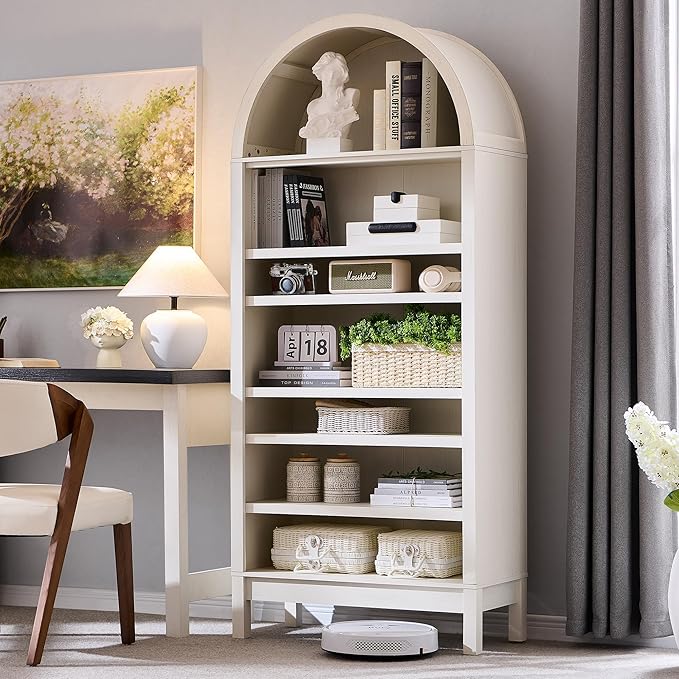IFGET 71" Tall Arched Bookshelf, 7 Tiers Arch Bookcase by IFGETEnrichYourLivingSpace