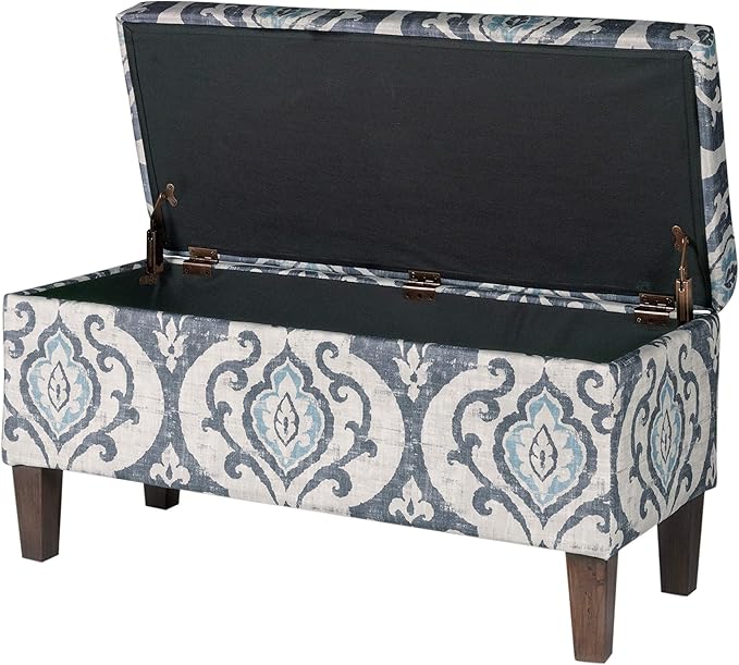 HomePop Large Upholstered Rectangular Storage Ottoman Bench - Image 7