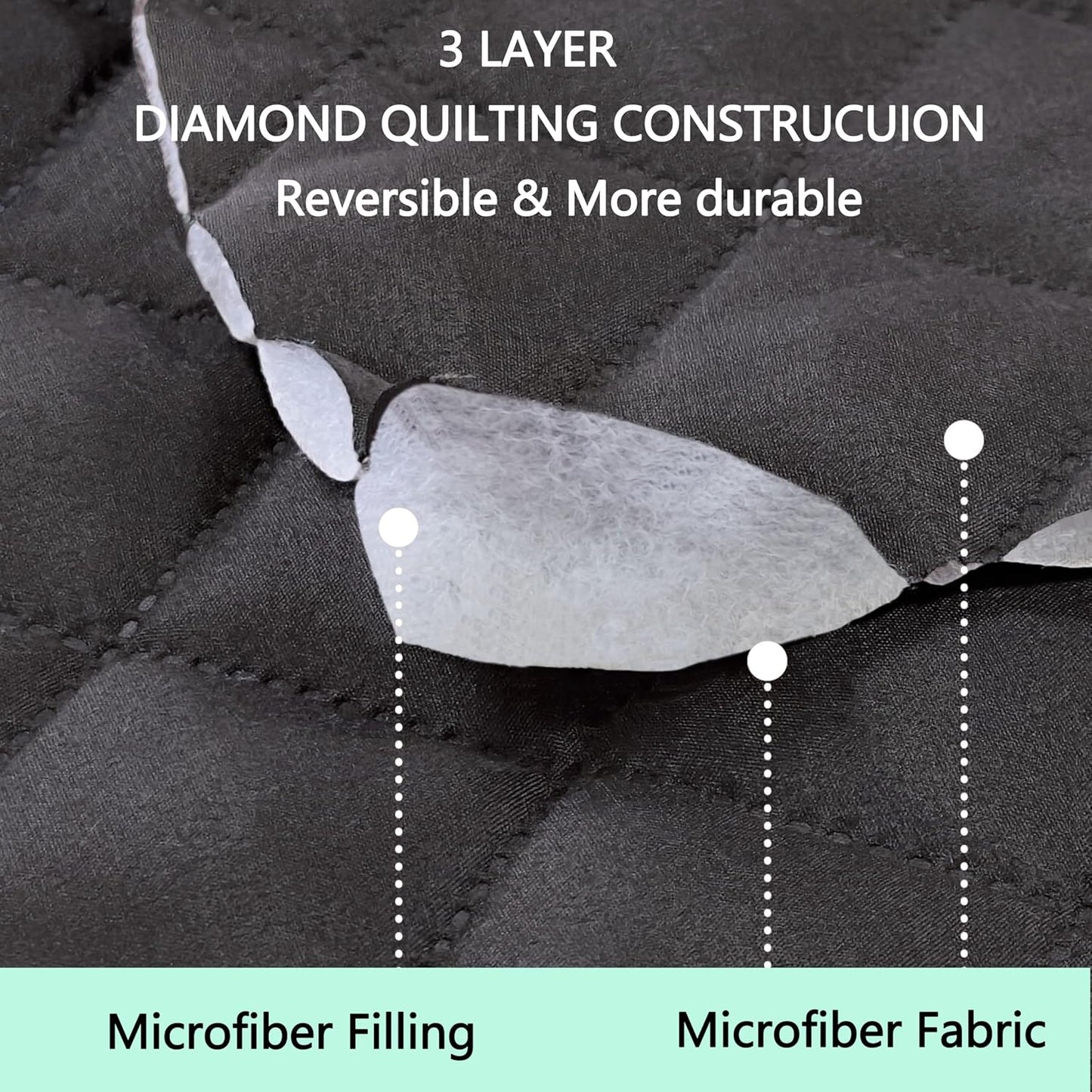 Reversible Loveseat Sofa Covers Couch Cover Furniture Protector for 2 Cushion Couch Sofa(Loveseat,Dark Grey/Light Grey)