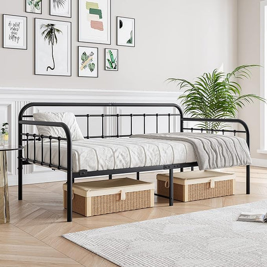 Metal Daybed Frame Twin Size by JURMERRY