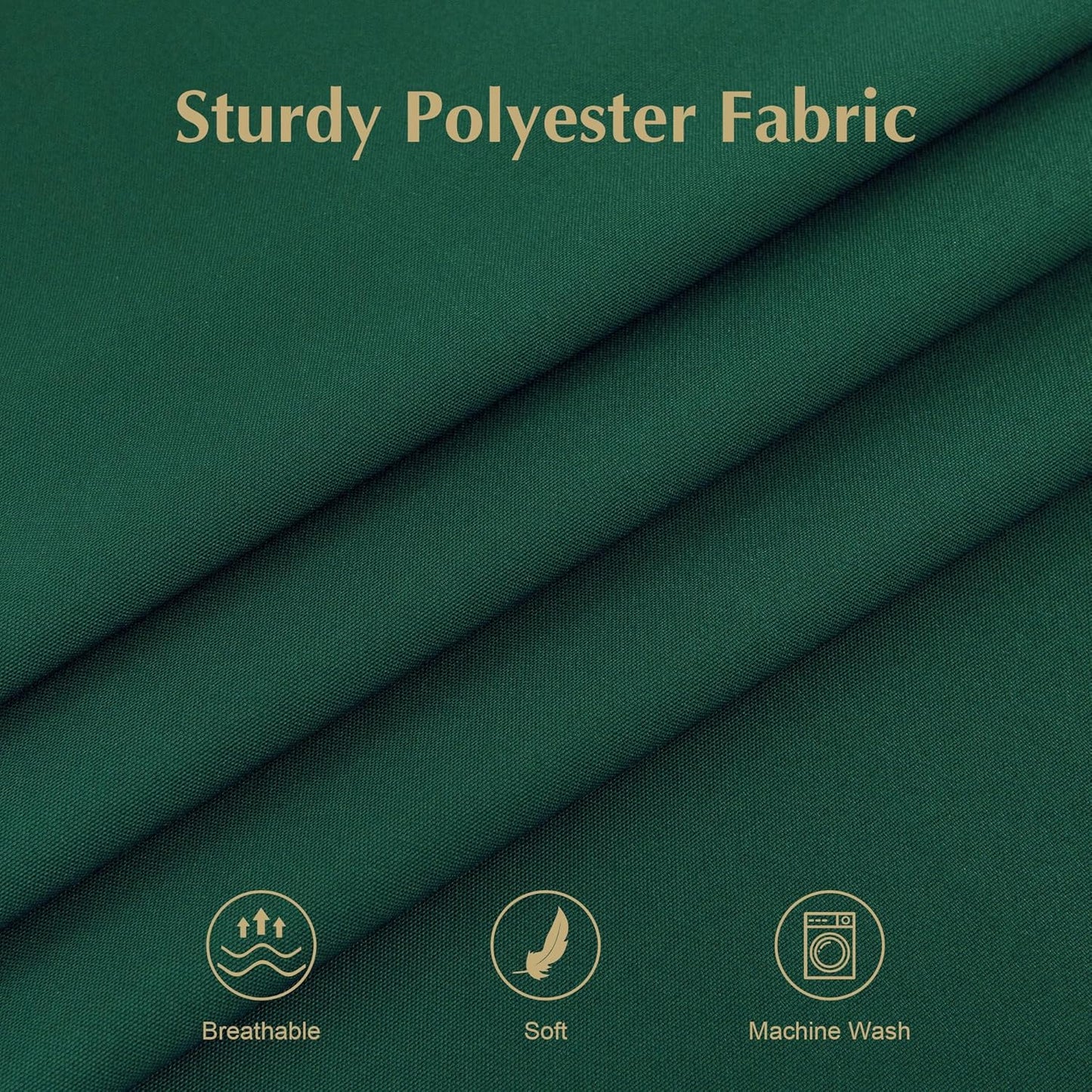 2 Pack Small Square Green Tablecloth 36X36 Inch, Polyester, Washable, Scratch Resistant, Stain Resistant
