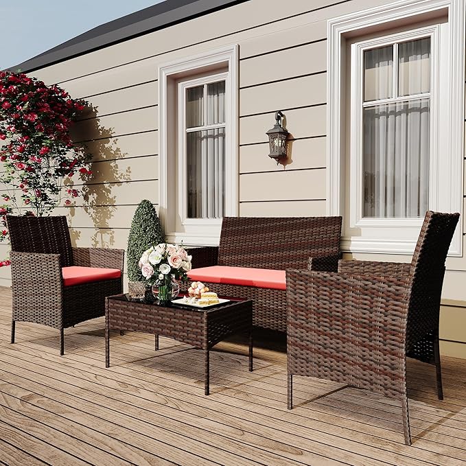 GarveeHome Modern 4-Person Outdoor Bistro Set - Image 9