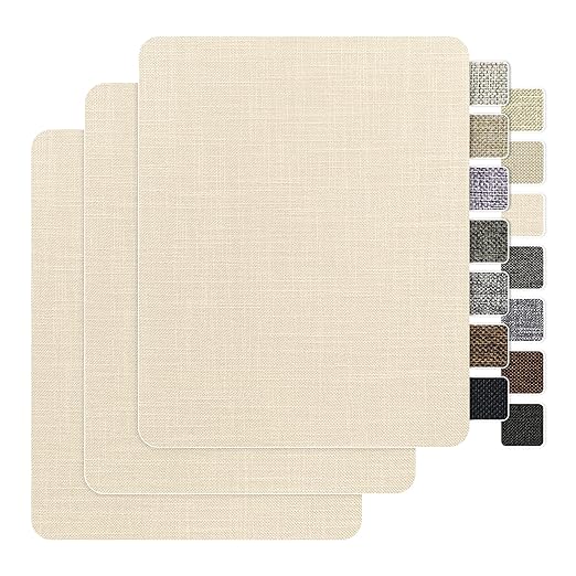 BESEZX Linen Fabric Repair Patch，3 PCS 9 * 11 Inch Self-Adhesive Couch Fabric by Besezx