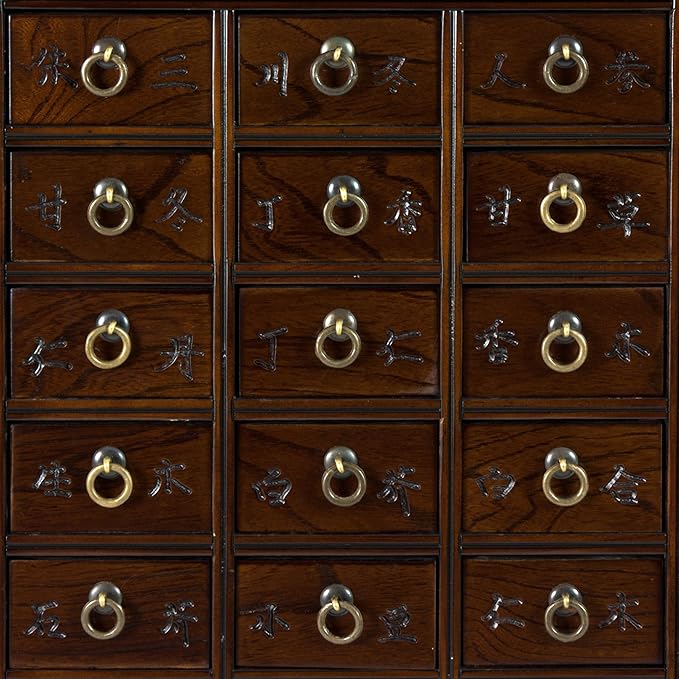 Red Lantern Korean Style 18 Drawer Herbal Medicine Chest - Image 9