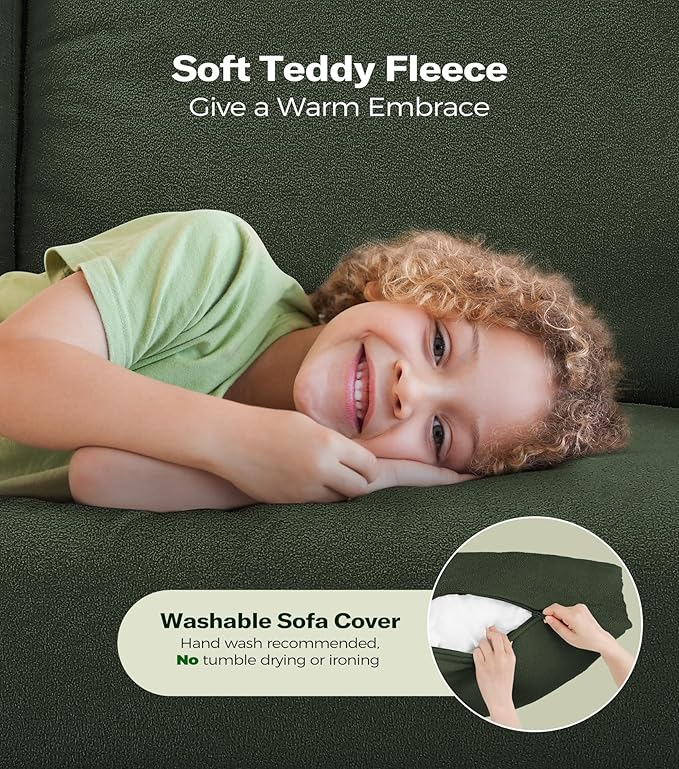 Welzona Loveseat, Comfy Teddy Love Seat - Image 3