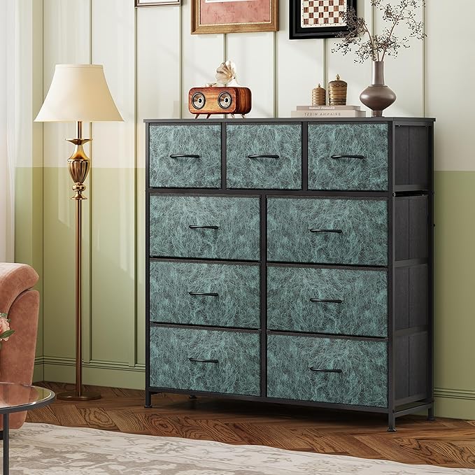WLIVE 9 Drawer Dresser, Fabric Storage Tower - Image 8