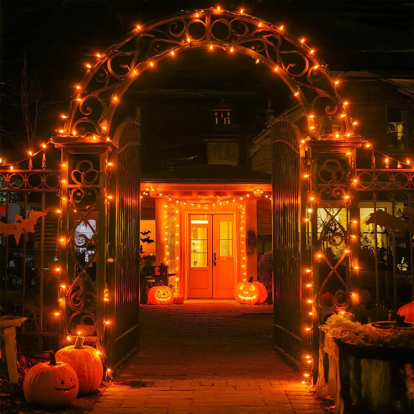 JMEXSUSS 600 LED Orange Lights for Halloween Decorations, Halloween String Lights Outdoor, Orange String Fall Light Plug in for Indoor Room Tree Yard Party Fall Decor