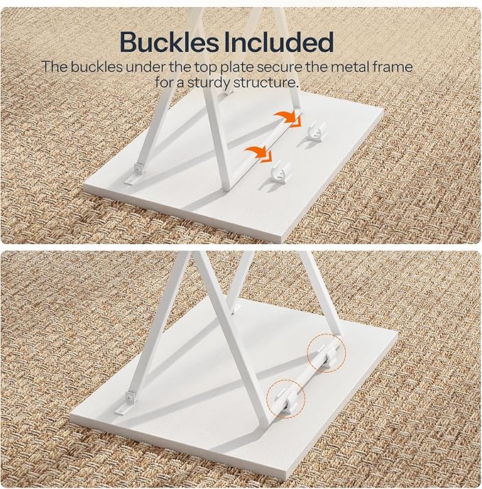HOOBRO Folding TV Tray Tables, Industrial Snack Tables - Image 8