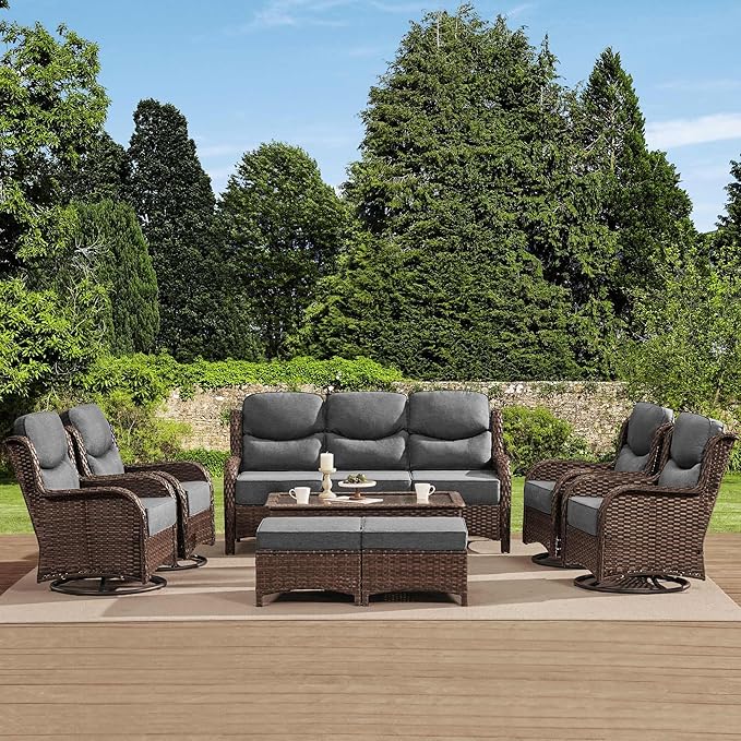 HILLGA Luxury High Back Patio Furniture Set - Image 8