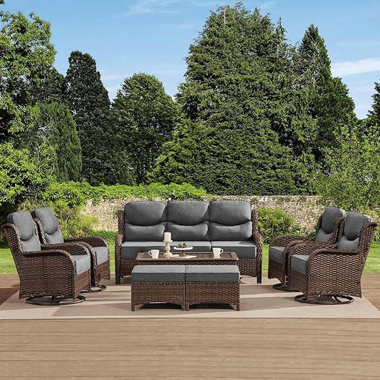 HILLGA Luxury High Back Patio Furniture Set by HILLGA