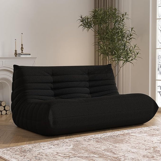 Bean Bag Chair, Loveseat Fireside Chair Bean Bag Sofa Large Bean Bag Chair by Unknown