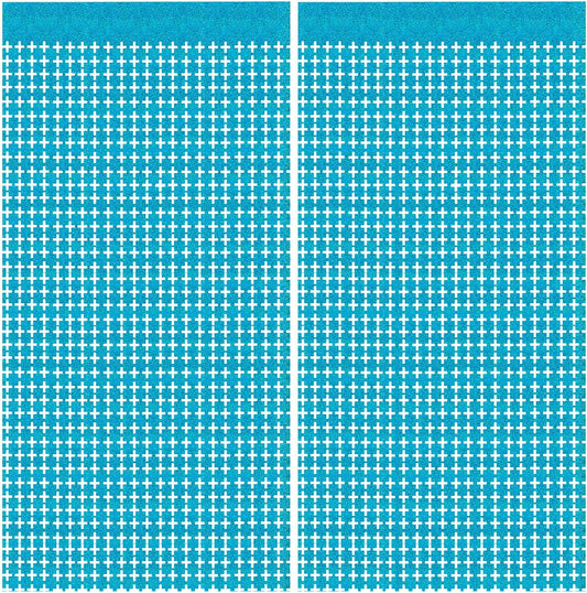 Blue Foil Fringe Curtains Backdrop, Blue Streamers Party Decorations, Frozen Birthday Party Decorations, Under The Sea Party Supplies, Beach Pool Party Favor, Ocean Decor, Pastel Wall Decor