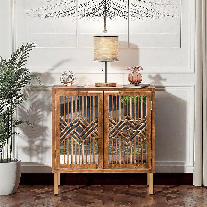 COZAYH 2 Door Accent Cabinet, Wood Sideboard Storage Furniture - Image 6