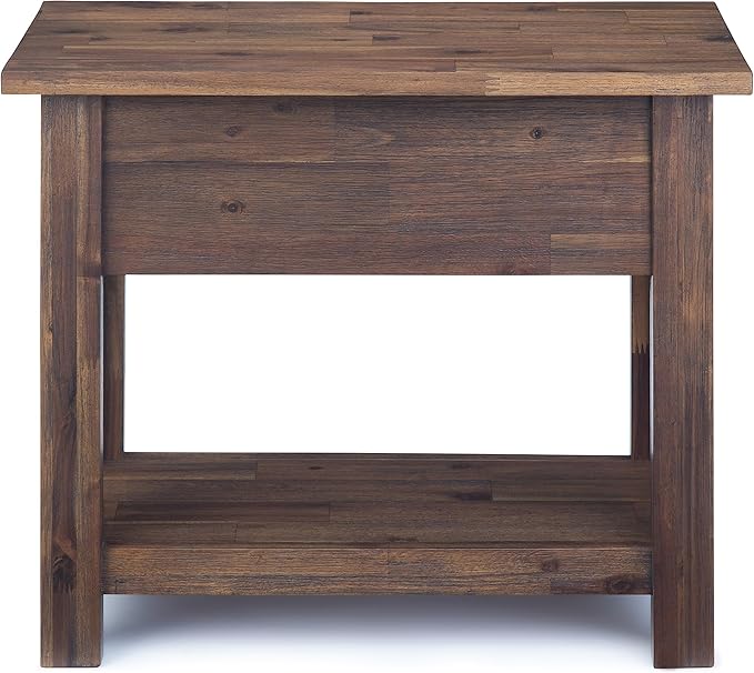 SIMPLIHOME Monroe Narrow Side Table – 14 inch Wide Solid Acacia Wood End Table - Image 10