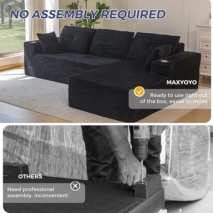 MAXYOYO 104" Modular Sectional Couch - Image 9