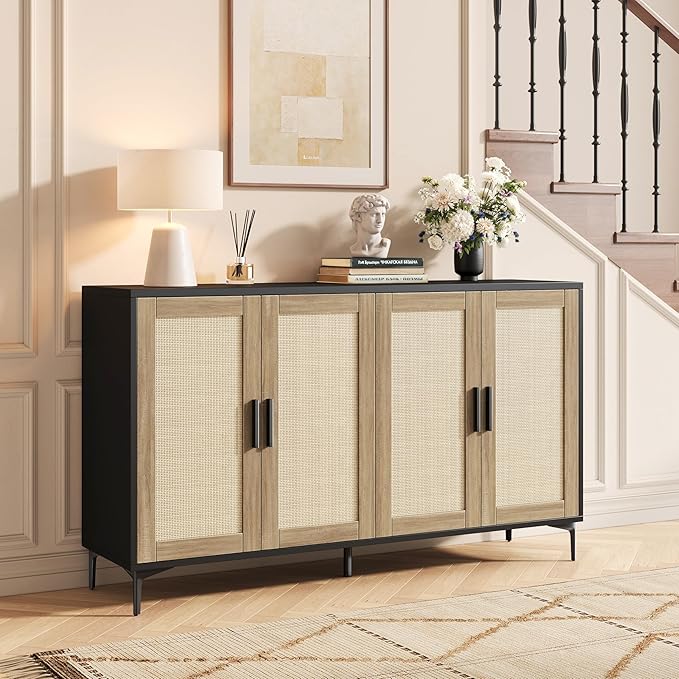 JASIWAY Buffet Cabinet with Storage, Modern Coffee Bar Cabinet Console Table - Image 10