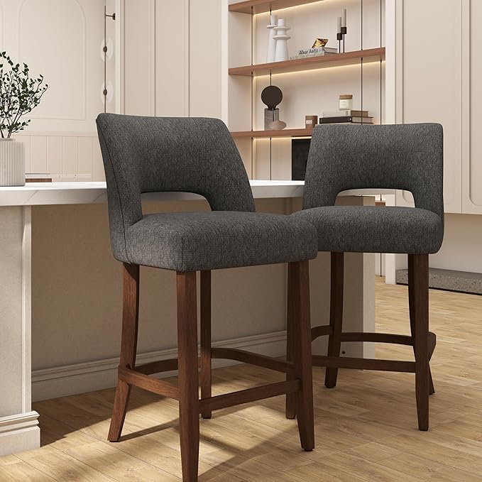 VKNOW Bar Stools Set of 2, Modern Counter Stools - Image 5