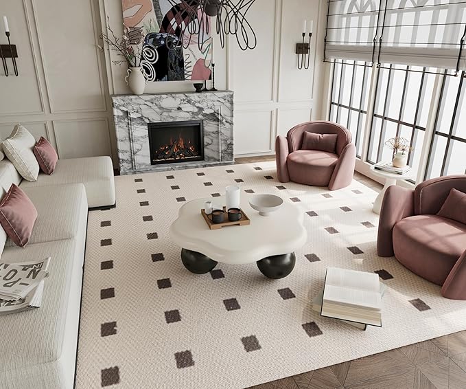 35" Cloud Coffee Table with 3 Ball Legs, Modern Minimalist Petal Center Table - Image 8