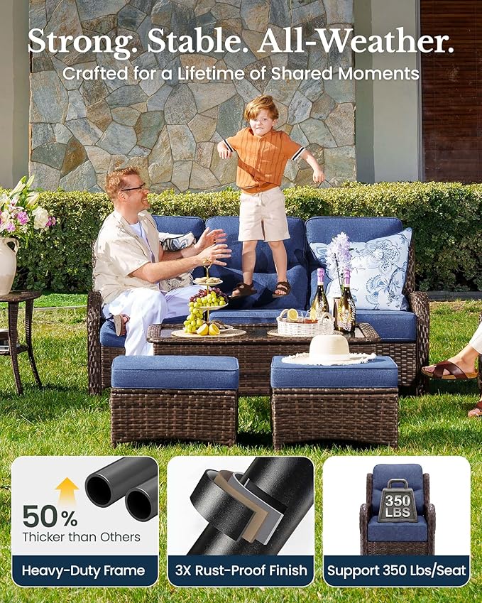 HILLGA 7-Piece Luxury Patio Furniture Set - Image 6