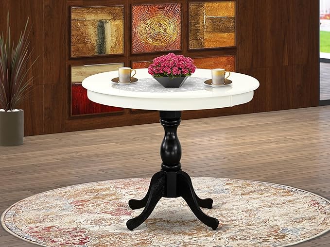 East West Furniture AMT-LBL-TP Antique Modern Kitchen Table - Image 2