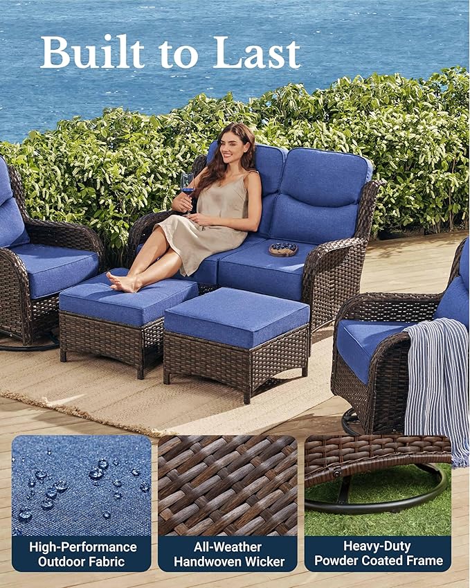 HILLGA Luxury High Back Patio Furniture Set - Image 6