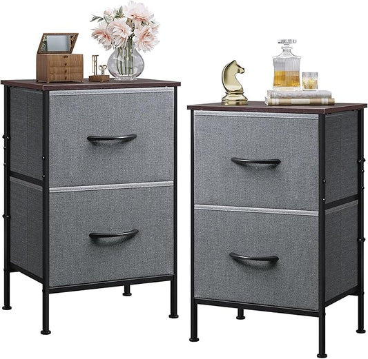 WLIVE Night Stand Set 2, Dresser and Nightstand Sets, Nightstands by WLIVE