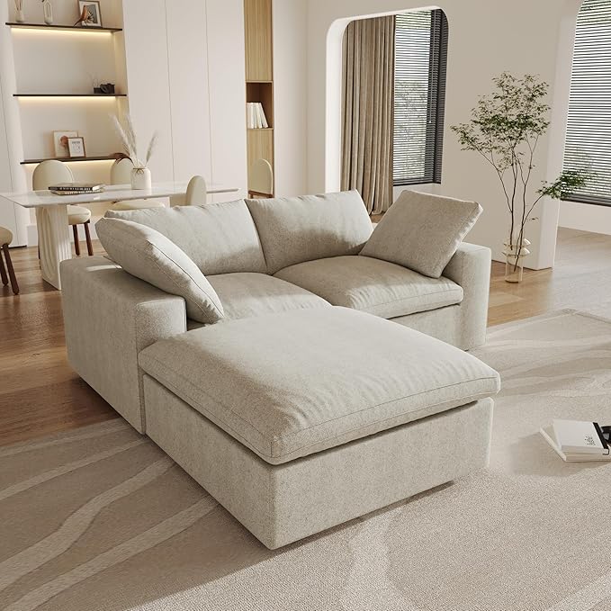 Cloud Modular Sectional Sofa Couch, 80.3" L Shaped Convertible Couches by SofaFurniture