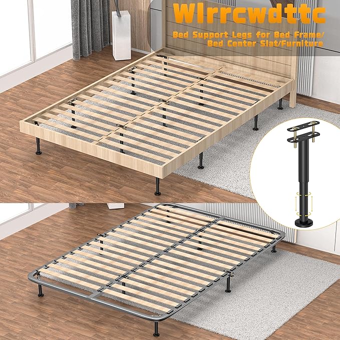 Wlrrcwdttc 4 Pcs Adjustable Height Bed Support Legs 7.08-12.6 inch, Bed Frame - Image 7
