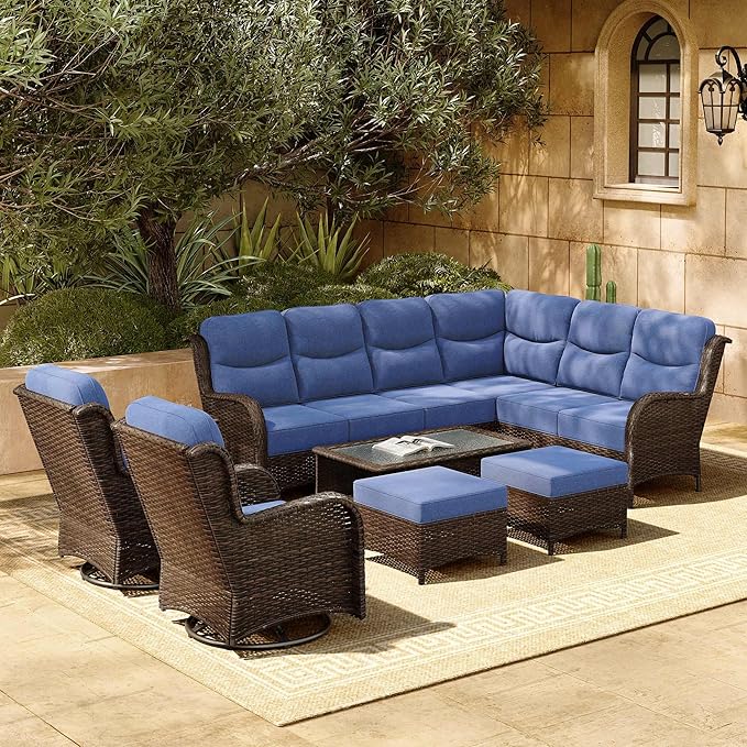 HILLGA 7-Piece Luxury Patio Furniture Set by HILLGA