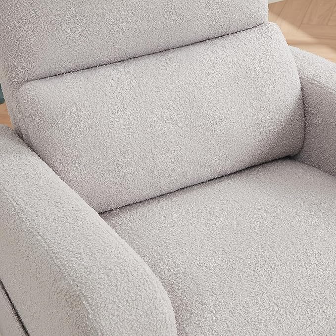 Swivel Rocker Recliner, Oversized Teddy Manual Nursery Glider Rocking Recliner - Image 8