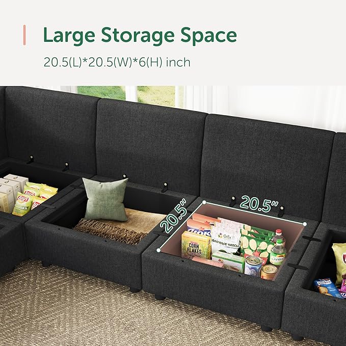 HONBAY Modular Sofa Sectional Sleeper Couch - Image 5